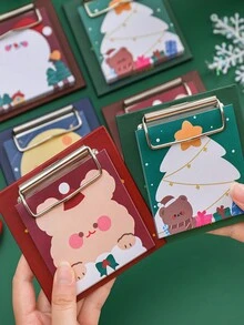 1pc Cute Cartoon Non-stick Memo Pad, Ideal Stationery Gift For Christmas - Multicolor - View 3
