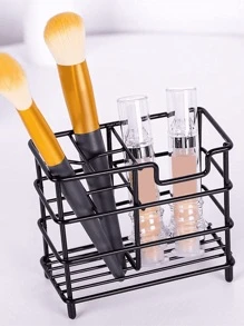 1入組小號不銹鋼牙刷架，剃須刀牙膏架，5槽黑色浴室配件收納盒，適用於小空間 - 黑色 - 查看 2