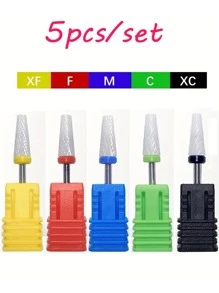 Mũi khoan móng tay bằng gốm, đầu đánh bóng móng tay 5 chiếc cho móng tay acrylic - Nhiều màu - Xem 1