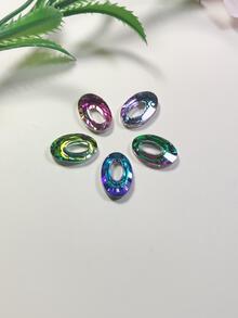 5 cái/bộ Sáng bóng Hình bầu dục Mặt dây chuyền Đối với Bông tai/Vòng cổ Đồ trang sức - Nhiều màu - Xem 3