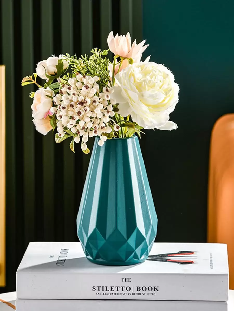 1pc Flower Vase, Modern Minimalist Style Dining Table Decor, Handmade