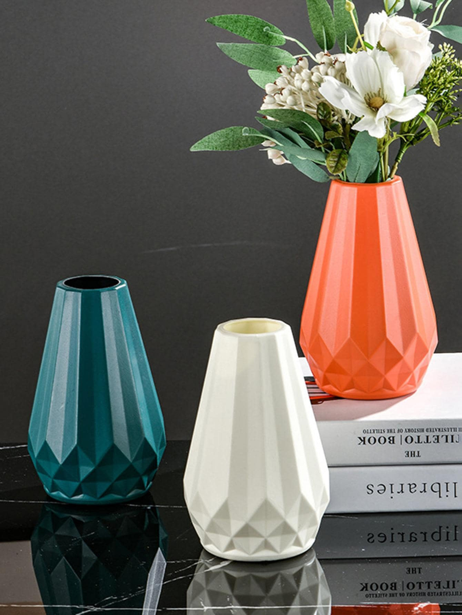 1pc Flower Vase, Modern Minimalist Style Dining Table Decor, Handmade