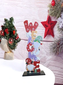 4 bức tranh Gnome Pattern DIY Diamond Unframed - Nhiều màu - Xem 2