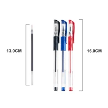 50支0.5毫米黑色圓珠筆筆芯和5支中性按壓式水性簽字筆，辦公和學生文具用品 - 藍色 - 查看 6