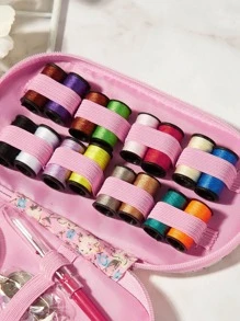 21入組便攜式旅行多功能縫紉包 - 彩色 - 查看 4