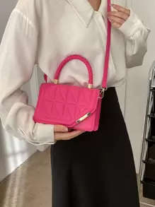 Bolso de mano cruzado casual, moderno y elegante para mujeres para compras y citas - Rosa Fucsia - Ver 4