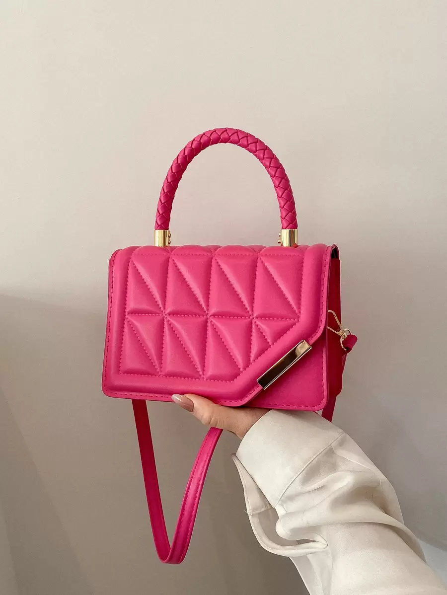 Bolso de mano cruzado casual, moderno y elegante para mujeres para compras y citas - Rosa Fucsia - Ver 1