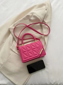 Bolso de mano cruzado casual, moderno y elegante para mujeres para compras y citas - Rosa Fucsia - Ver 8