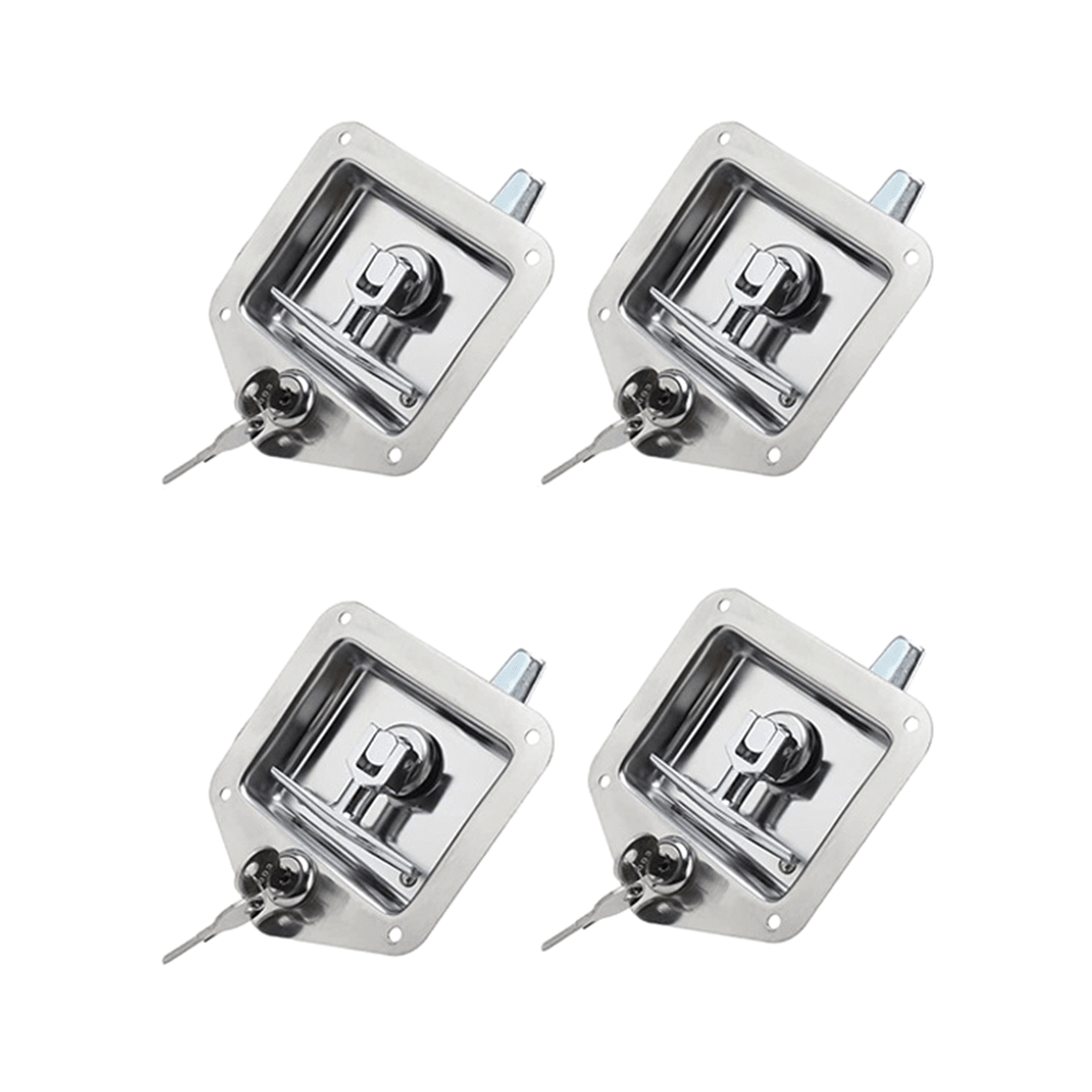 4Pack Stainless Steel Car Trailer Door Latch THandle Locking Trailer