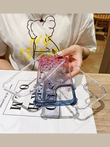 Valentines Ombre Sequin Decor Phone Case