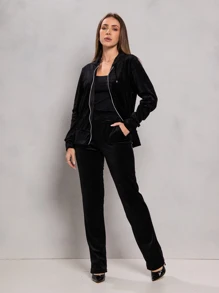 Women Two-piece Outfits - màu đen - Xem 1