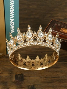 1pc Rhinestone Decor Crown - Multicolor - View 1