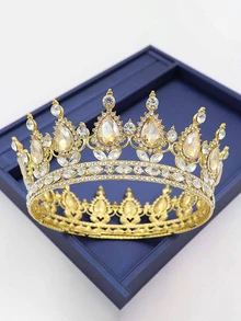 1pc Rhinestone Decor Crown - Multicolor - View 3