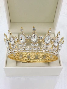 1pc Rhinestone Decor Crown - Multicolor - View 2