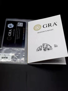 AIHUASI 1 chiếc nhẫn đính hôn kim cương Moissanite lấp lánh không màu cắt tròn 925 tinh xảo do phòng thí nghiệm tạo ra 6,5*6,5mm 1,0Ct dành cho nữ Nhẫn cưới Trang sức cao cấp Quà tặng ngày lễ tình nhân kèm Chứng chỉ GRA - Bạc - Xem 10