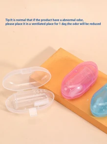 1入組矽膠寵物牙刷盒軟指牙刷狗牙刷套裝呼吸牙齒護理工具狗牙齒清潔用品 - 無色 - 查看 6