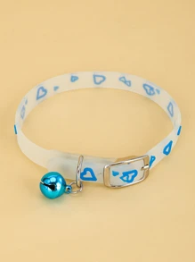 1 PC Phát Sáng Trong Bóng Tối Silicon Màu Xanh Hình Trái Tim Cổ Thú Cưng Cho Chó Mèo, Chống Mất Thú Cưng Phụ Kiện Cho Du Lịch Ban Đêm - Màu xanh lam - Xem 5