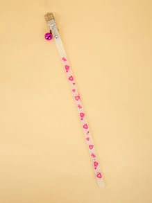 1入組貓和小型犬熒光粉紅色矽膠愛心形寵物項圈，夜光項圈適合夜間戶外活動防走失寵物配件 - 玫紅色 - 查看 3