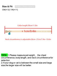 1入組貓和小型犬熒光粉紅色矽膠愛心形寵物項圈，夜光項圈適合夜間戶外活動防走失寵物配件 - 玫紅色 - 查看 11