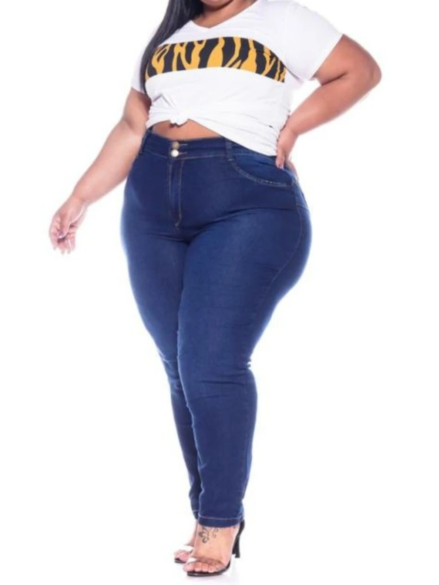 Plus Size Jeans - Rửa tối - Xem 1