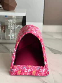 Cama Toca Iglu para Cachorro e Gato pet casinha P a G - Rosa chiclete - Visão 5