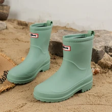 2023 New Arrival Waterproof And Slip Resistant Mid-calf Rain Boots - Green - View 3