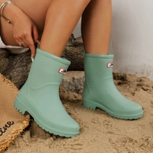 2023 New Arrival Waterproof And Slip Resistant Mid-calf Rain Boots - Green - View 1
