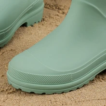 2023 New Arrival Waterproof And Slip Resistant Mid-calf Rain Boots - Green - View 7