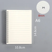 1入組創意透明螺旋筆記本帶橫線,線格,點線格&空白,清新香調風格便簽簿