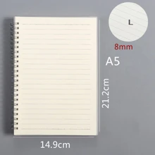 1入組創意透明螺旋筆記本帶橫線,線格,點線格&空白,清新香調風格便簽簿