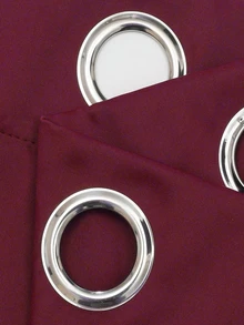 Solid Color Single Panel Blackout Curtain - Burgundy - View 4