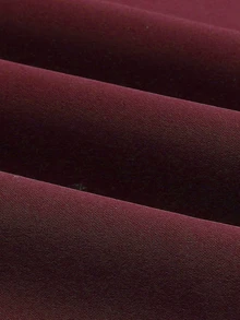 Solid Color Single Panel Blackout Curtain - Burgundy - View 6