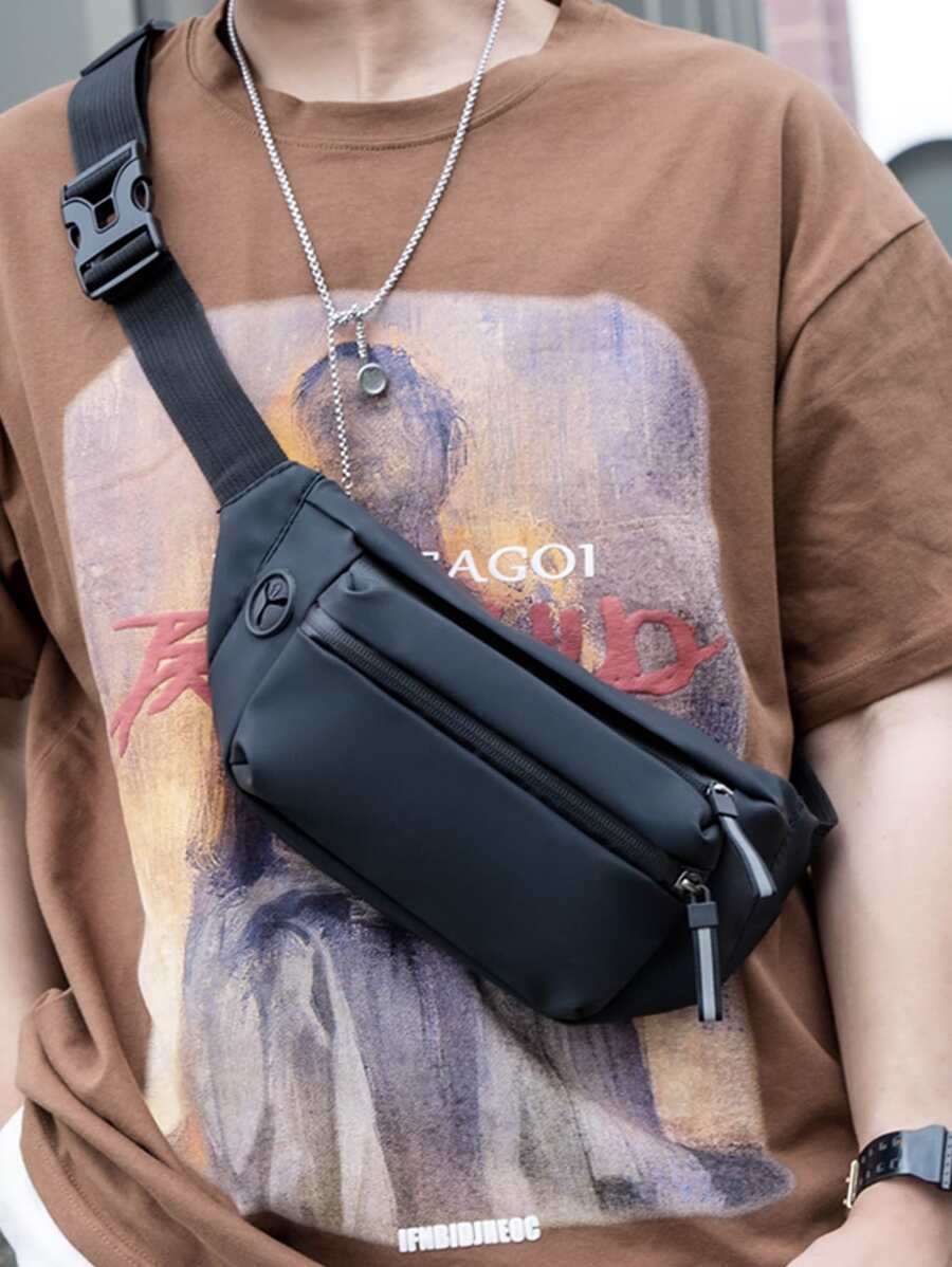 Simple Casual Solid Color Waist Bag