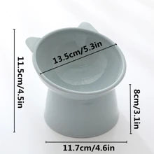 Bát nâng cao có bảo vệ cổ chống tràn cho thú cưng màu xám nhạt - Màu Xám nhạt - Xem 4