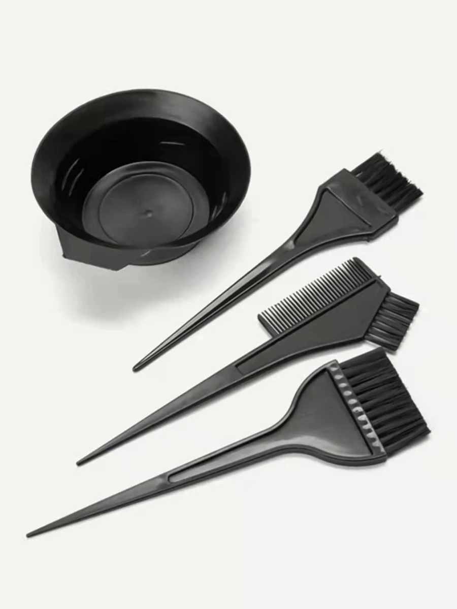 4pcs Hair Styling Tool Set - Black - View 1
