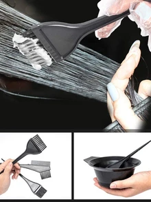 4pcs Hair Styling Tool Set - Black - View 3