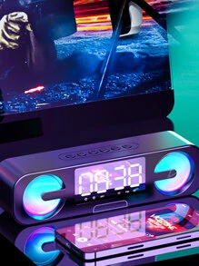 Reloj Digital Despertador C/Alarma Radio Bocina Con Luz Bluetooth - Multicolor - Ver 3