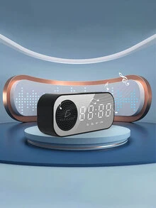 Portable Wireless Bluetooth 5.0 Stereo Speaker Built-In Microphone Alarm Clock. - Multicolor - View 3