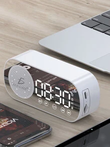 Portable Wireless Bluetooth 5.0 Stereo Speaker Built-In Microphone Alarm Clock. - Multicolor - View 1