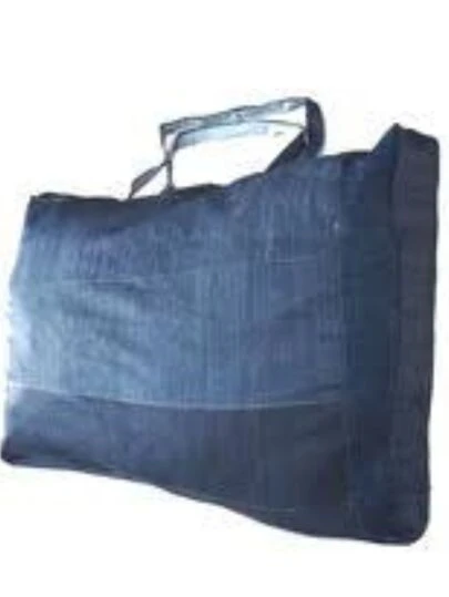 Sacolão Em Retalhos Jeans Grosso Sacoleira/mudança