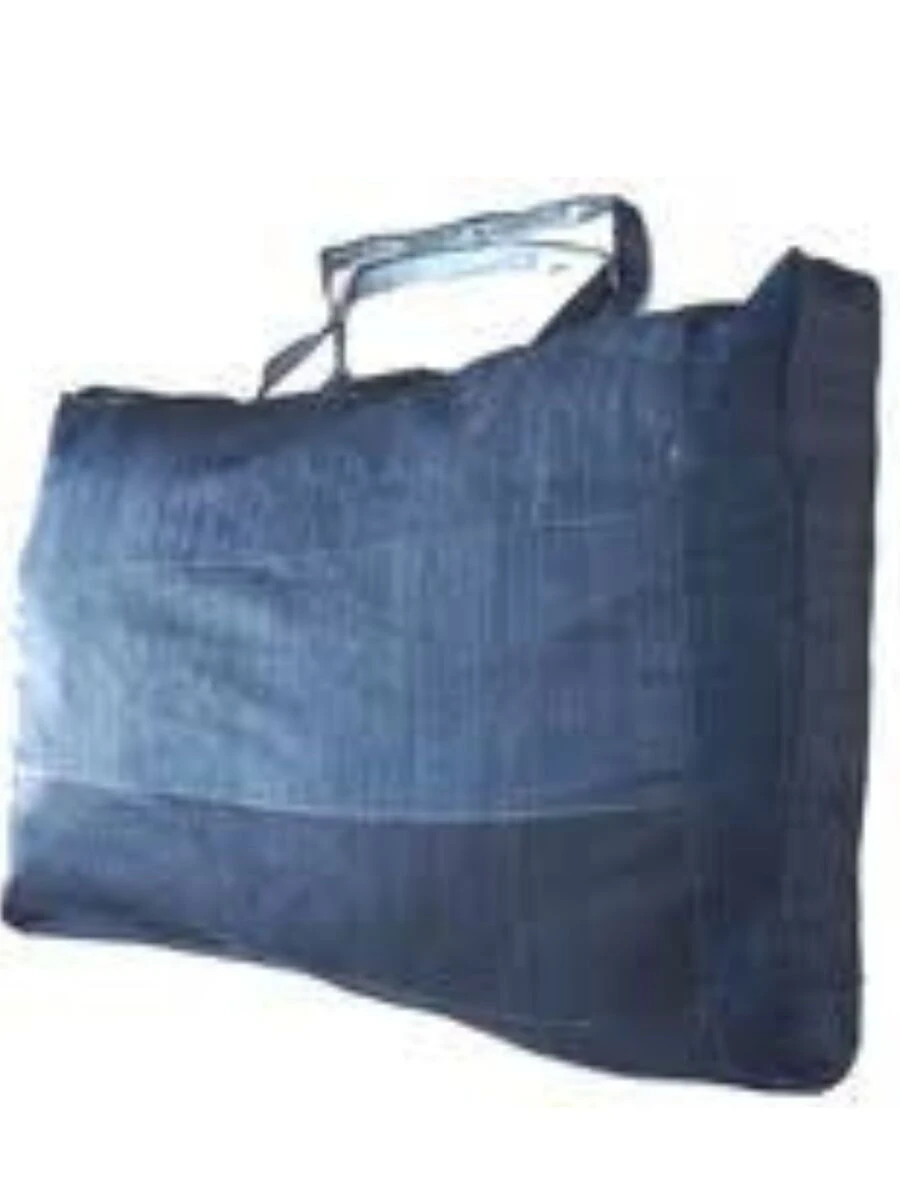 Sacolão Em Retalhos Jeans Grosso Sacoleira/mudança - Azul - Visão 1
