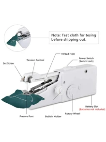 Maquina de coser de mano portatil mini cosedora de bolsillo - Blanco - Ver 5