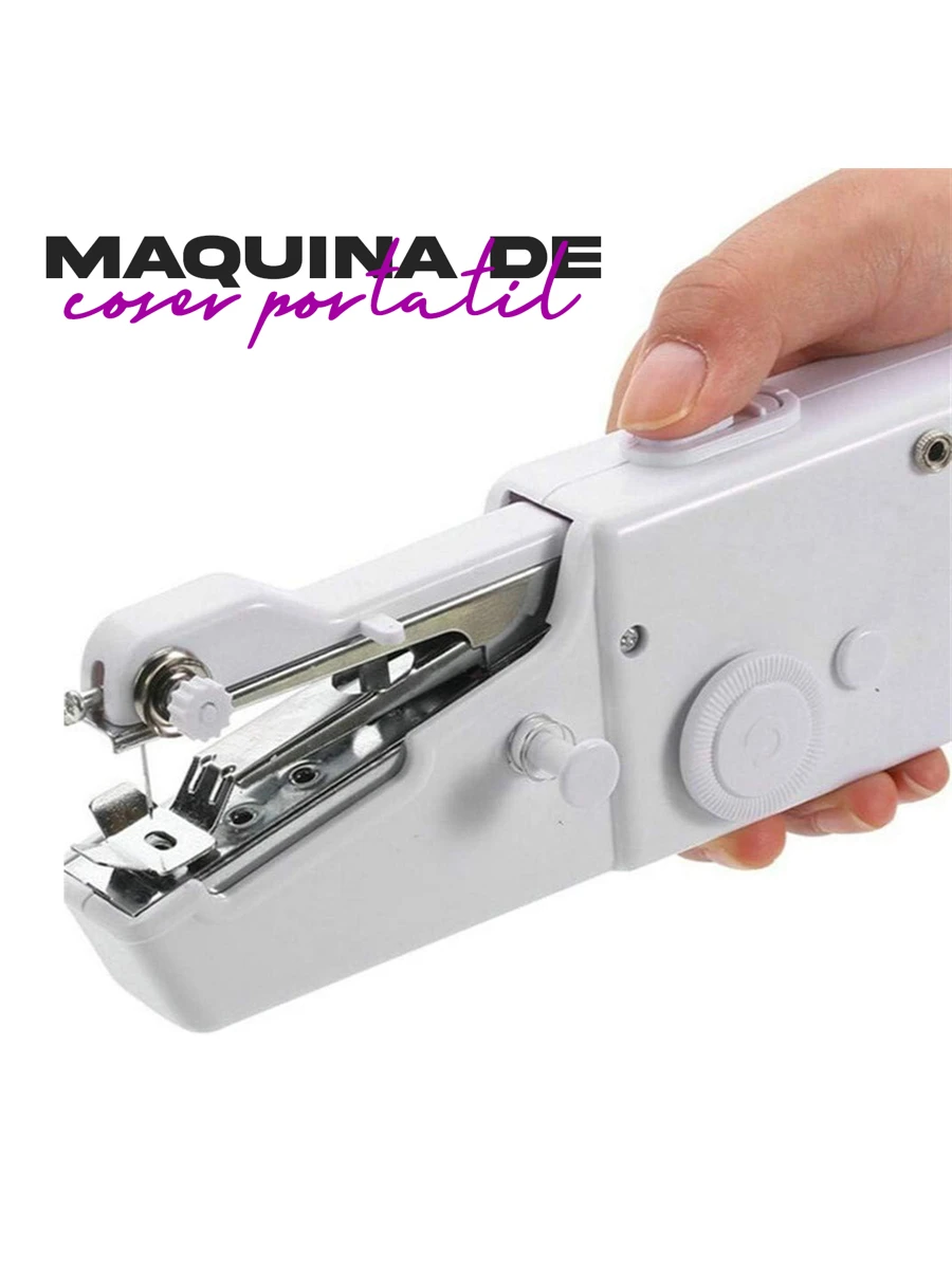 Maquina de coser de mano portatil mini cosedora de bolsillo - Blanco - Ver 1
