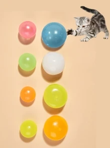 1pc Glow-in-the-dark Ball Shaped Random Cat Teaser Toy - Multicolor - View 8