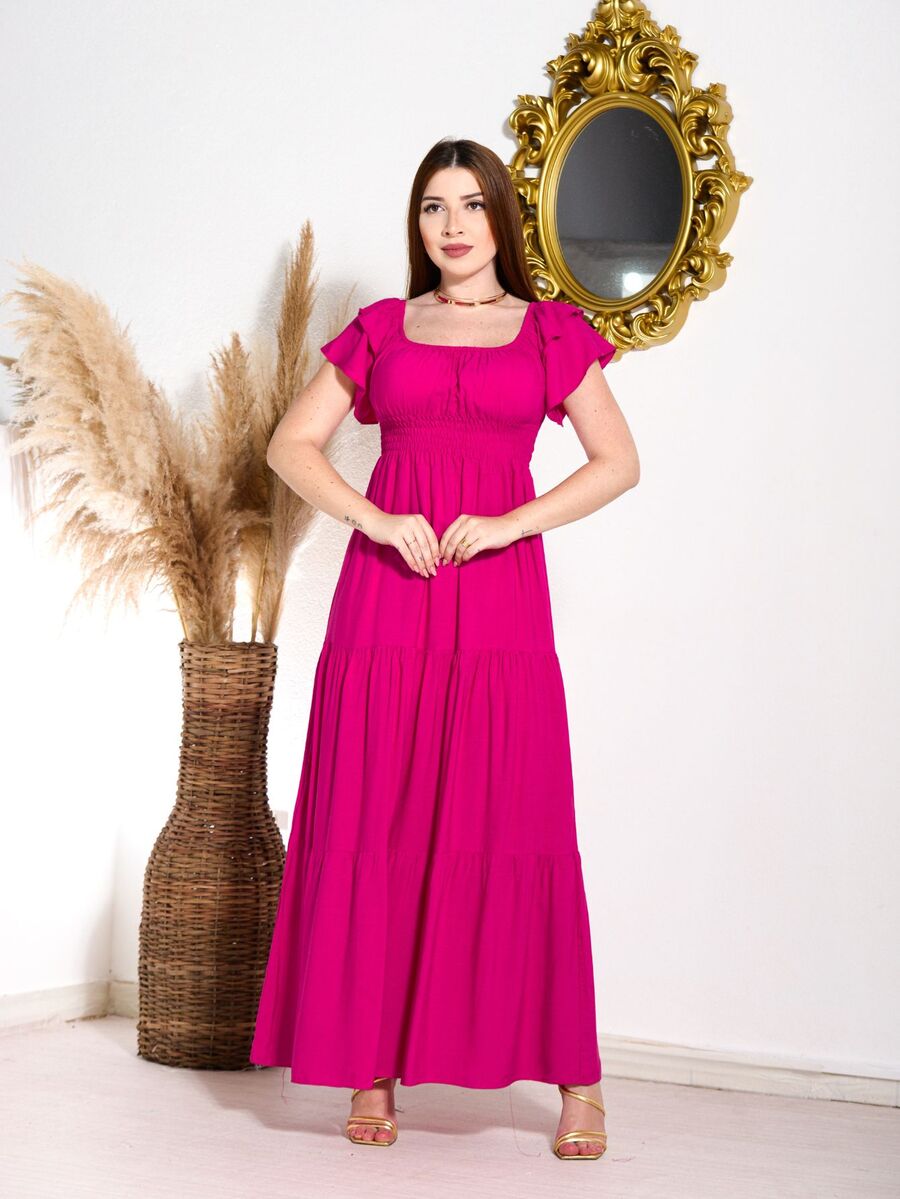 Women Dresses - Màu Hồng Tươi - Xem 1