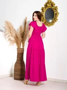 Women Dresses - Màu Hồng Tươi - Xem 2