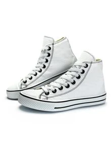 Women Wedge Sneakers - White - View 3