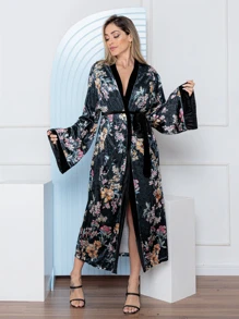 Women Kimonos - 黑色 - 查看 2