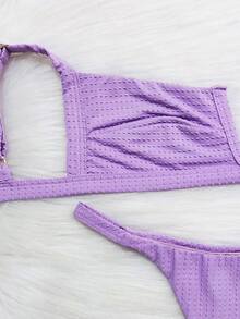 Women Bikini Sets - 紫丁香色 - 查看 2