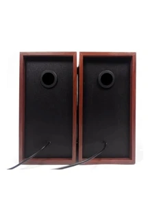Computer Speakers Pc Laptop Wired Multimedia Stereo, USB And 3.5mm Audio Connector - 咖啡棕 - 查看 6